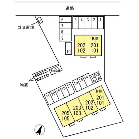ポワール　Ｋの区画図