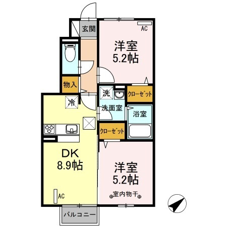 ポワール　Ｋの間取り