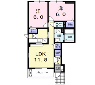 【間取り】 | アムールＢ