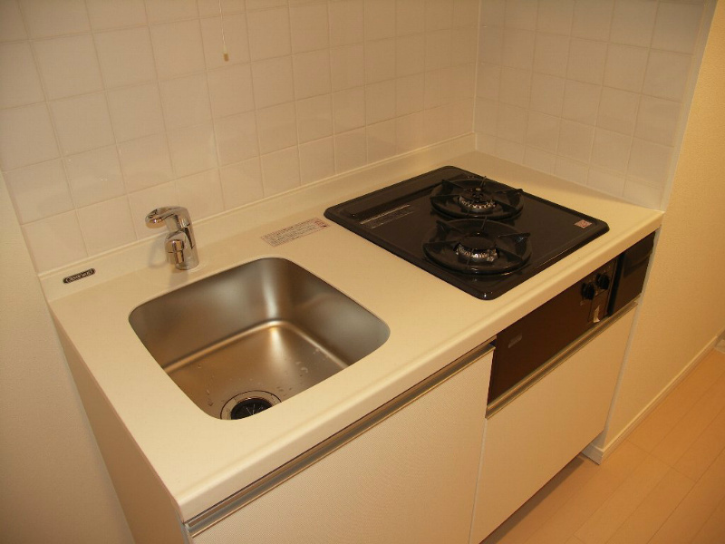 メインステージ多摩川Ⅱのキッチン|２口ガスコンロのキッチン