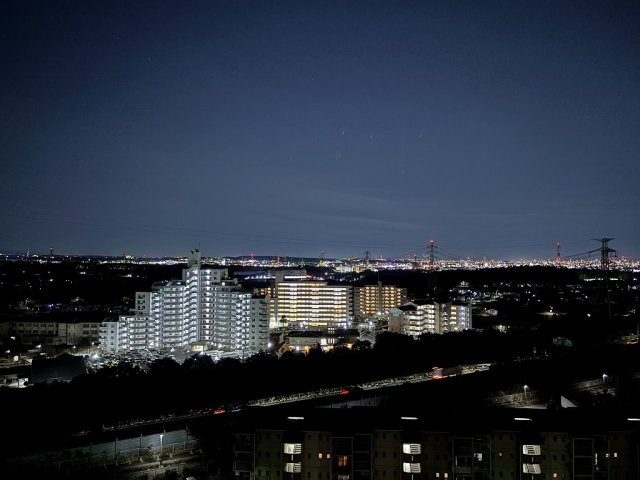 桃花台パークヒルズ弐番館の展望|12階なので夜景が綺麗です☆