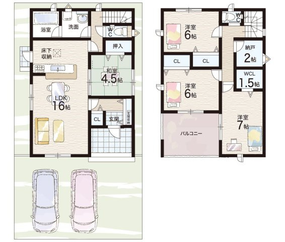 和歌山市有本　第4-1期　新築一戸建ての間取り|4号地
