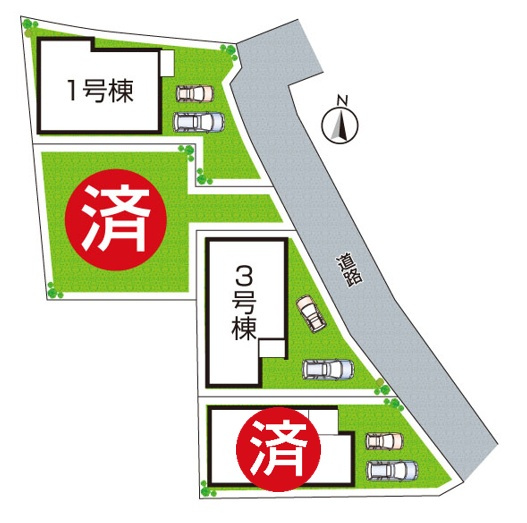 神戸市垂水区塩屋町　第1期　新築一戸建ての区画図|全４区画