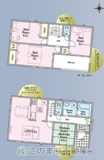 【間取り】 | CRADLEGARDEN結城市結城第43　6号棟