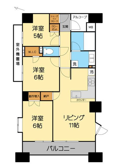 【間取り】 | プラウド相模大野マークス(プラウドサガミオオノマークス)