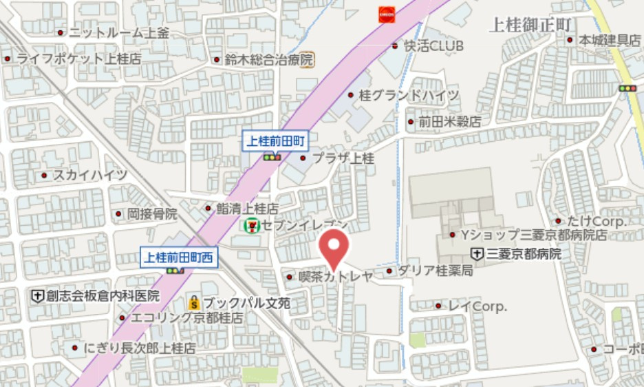 京都市西京区上桂前田町　新築戸建の地図