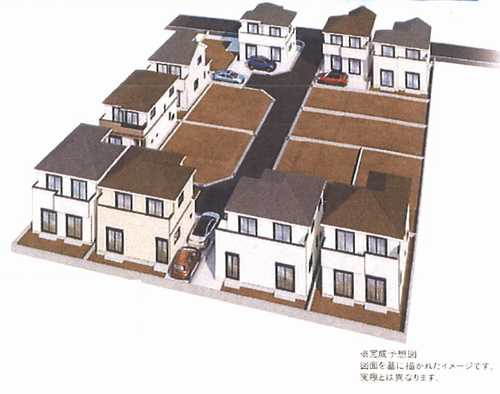 座間市入谷西5丁目　新築戸建全16棟の外観パース