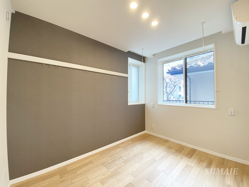 グラン浦和の寝室|アクセントクロスのあるお部屋☆