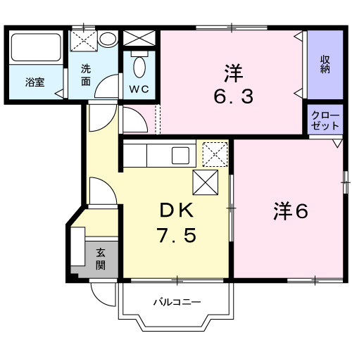 エルリオⅡ　Ａの間取り