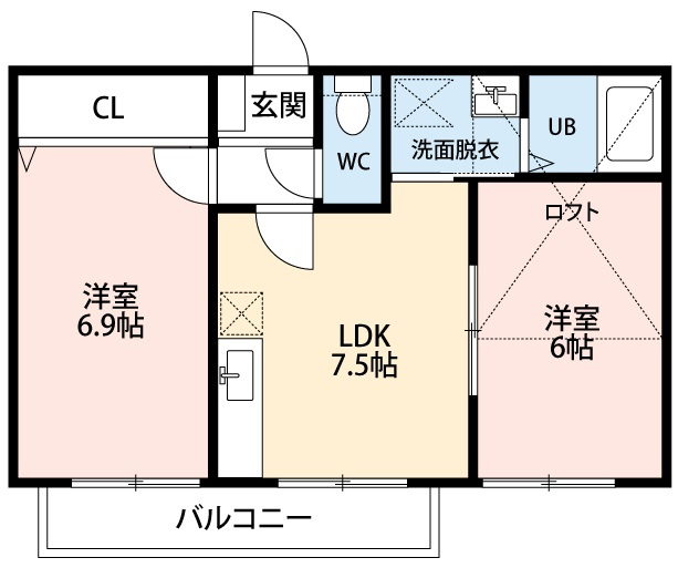 【間取り】 | ネイ・フリーデンⅡ