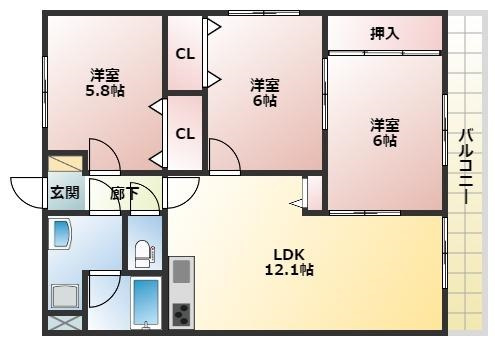 コモ・ド・ありえⅡの間取り