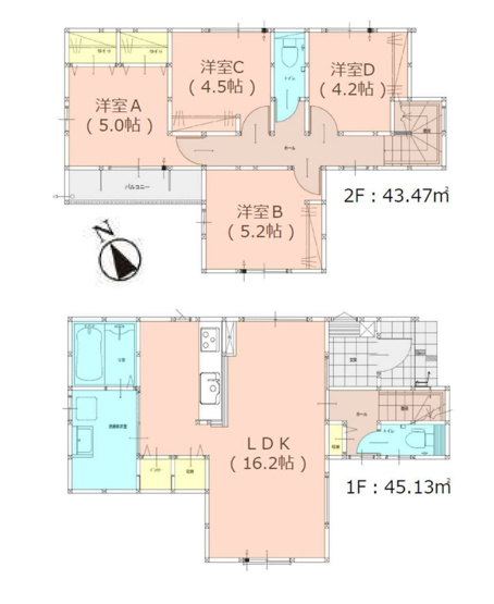 【間取り】 | 福岡市西区野方2丁目4期　3号棟（全3棟）【仲介手数料無料・0円】 | 平日、土日祝日もお好きな日時にご見学可能です。お気軽にお問合せ下さい。