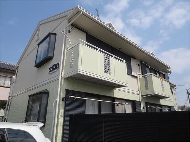 ドミールⅡの外観|駐車場1台付き//人気のオールフローリングに変更です