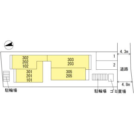 レスト バレル上泉の区画図