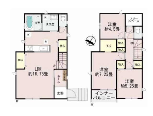 ハートフルタウン与那原町与那原　全4棟の区画図|A号棟