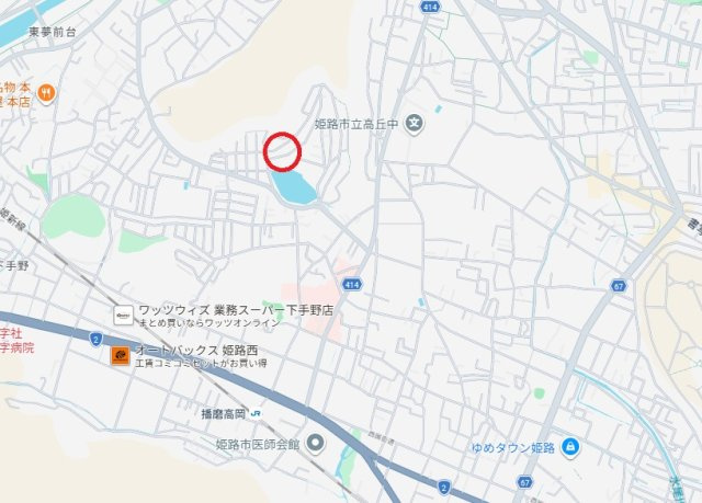 姫路市藤ケ台　　JR「播磨高岡駅」徒歩12分の地図