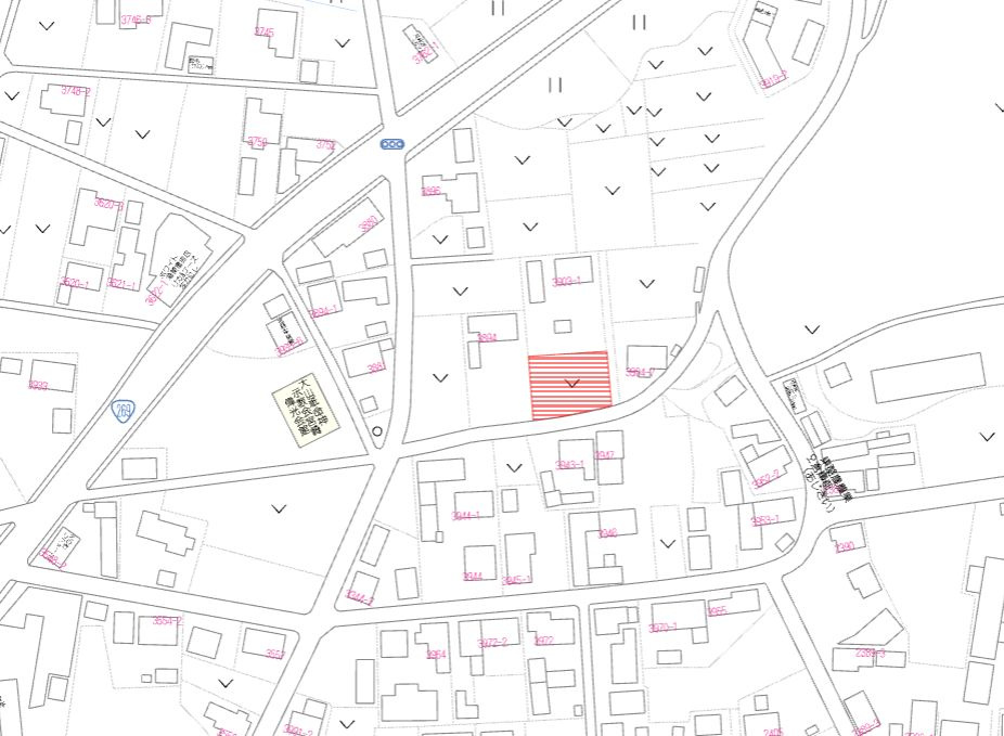 都城市山之口町富吉の売地の土地図