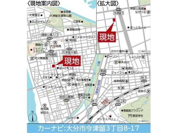 今津留第1-1号棟のその他|現地案内図です。