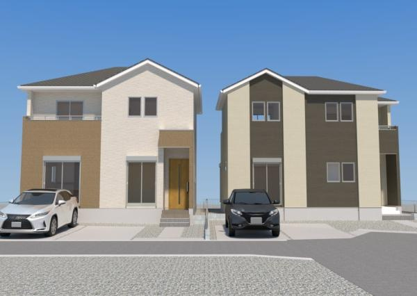 明磧町1丁目3期2号棟の完成予想図|※外観パースはイメージです。現況と異なる場合は現況を優先させていただきます。