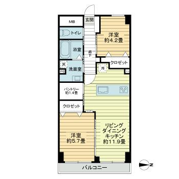 ベルザ西公園の間取り