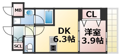 【間取り】 | ヴィーナス今里　仲介手数料無料
