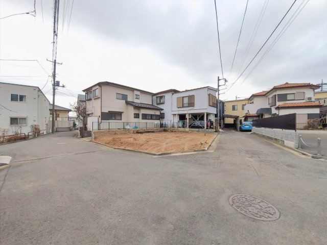 ふじみ野市苗間の売地の前面道路含む現地写真