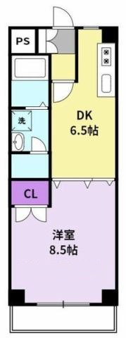 クラウンII津福の間取り|反転タイプの間取りになります。