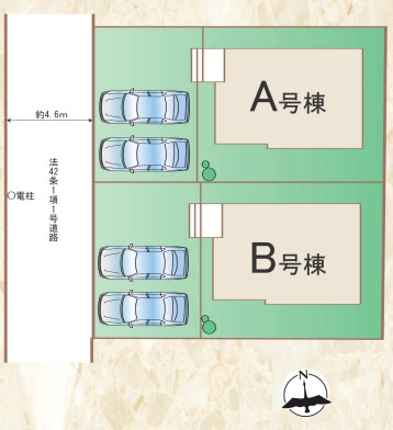 【区画図】 | 福岡市西区拾六町4丁目　B号棟（全2棟）【仲介手数料無料・0円】 | 区画図です。B号棟