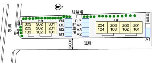ベル・ソレイユＡの駐車場