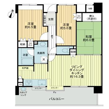 アーバンビュー渚ガーデン・タワーヴィレッジ１番館の間取り