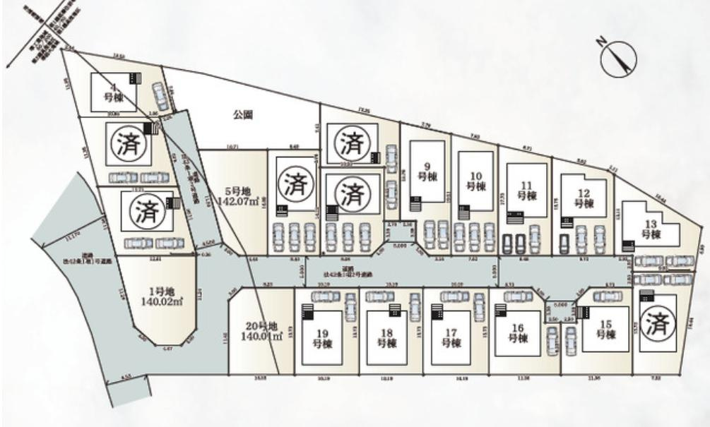 八王子市　泉町　新築一戸建て　２６期の区画図|～全20区画の新しいコミュニティーが誕生　開発現場につきキレイな街並みです～