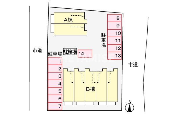 エミネントFuji　Ｂ棟の区画図