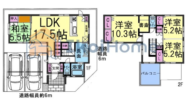 明石市大久保町松陰　中古戸建の間取り