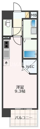 熊本市中央区出水１丁目の賃貸マンションの間取り