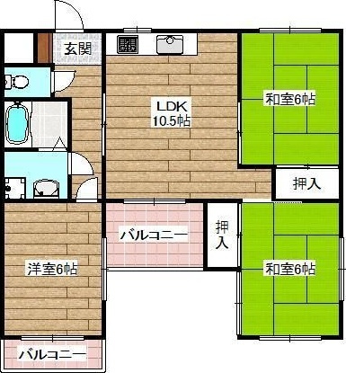 カーサ・フローラ玉木の間取り