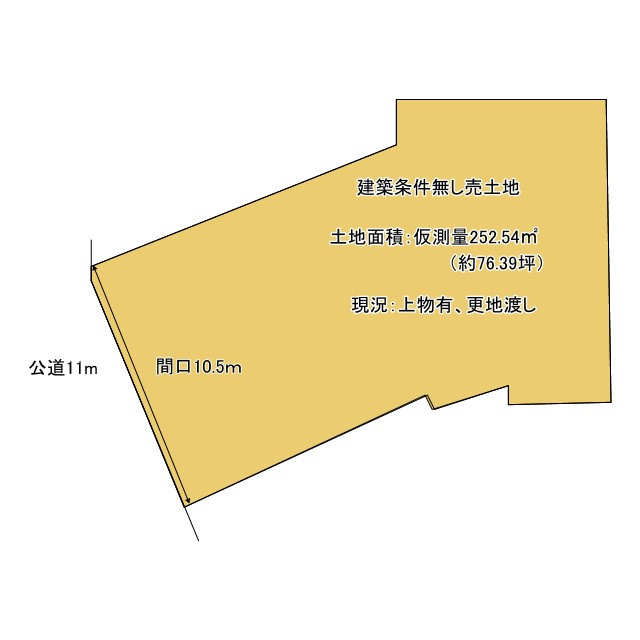 京都市北区紫竹西南町　建築条件無し売土地の土地図