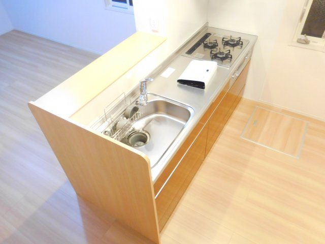 高槻市城西町のアパートのキッチン