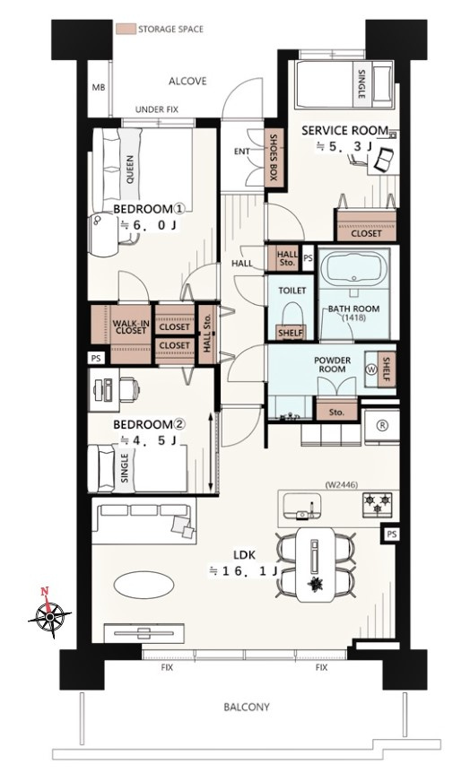 ヴィーガーデン　ザ・レジデンス　Aサルーン