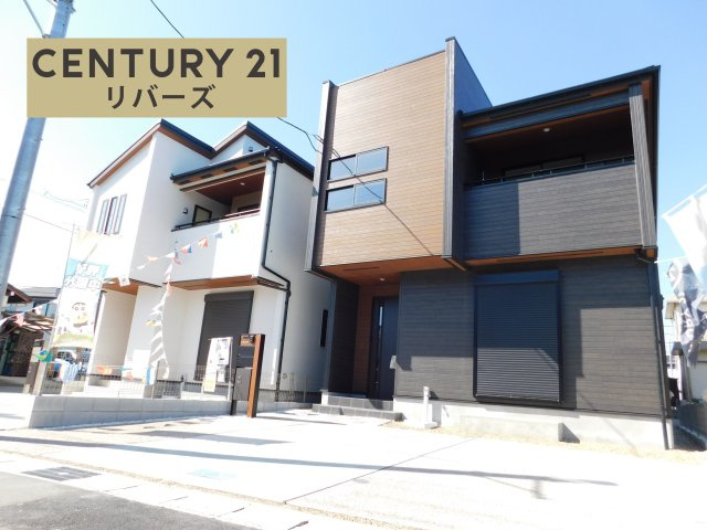 弥富市五明町築留の新築一戸建の外観|◇２号棟◇　　新価格！！いつでも見学出来ます♪♪（お問合せ当日、平日、水曜、夜間でもＯＫ）「弥富」駅徒歩１０分♪　長期優良住宅！　制震ダンパー搭載！　BELS対応！　南面道路！　オール電化住宅♪
