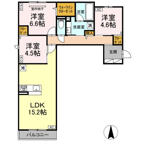 D-comodo小金井貫井北町の間取り