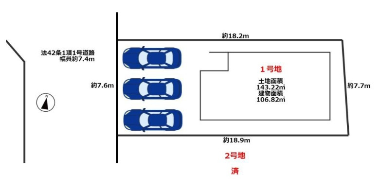 明石市魚住町錦が丘1丁目の区画図