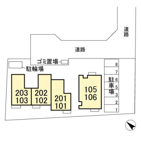 Salle　de sejour【シャルドセジュール】の区画図
