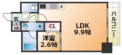 レオンコンフォート神戸ハーバーウエストの間取り