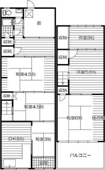 末広町貸家の間取り