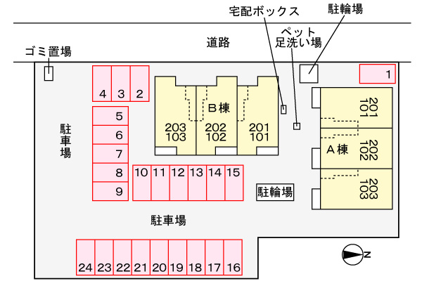 エル・ブランシュ　Ｂの区画図