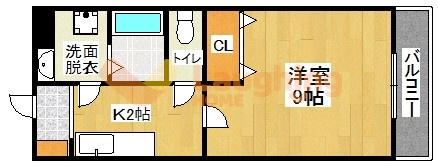 久留米市上津町の賃貸マンションの間取り