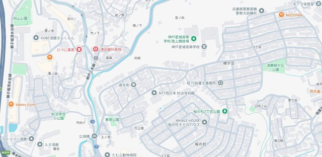 神戸市須磨区緑が丘　第1期　新築一戸建ての地図