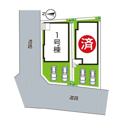 神戸市須磨区緑が丘　第1期　新築一戸建ての区画図|全2区画