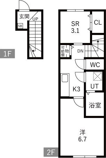 LeveL vijf A(ルベルファイフA)の間取り
