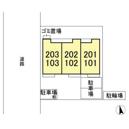 Bella Luce (ﾍﾞﾗﾙｰﾁｪ)の区画図